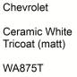 Preview: Chevrolet, Ceramic White Tricoat (matt), WA875T.